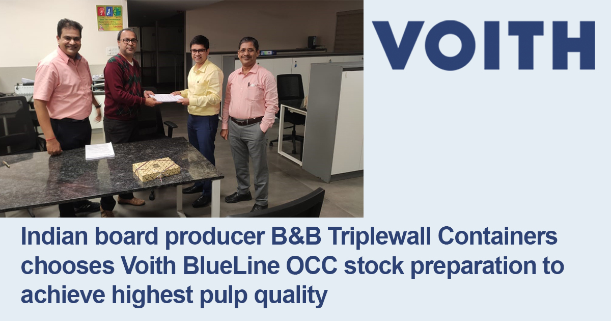 Indian Board Producer B&B Triplewall Containers Chooses Voith BlueLine ...