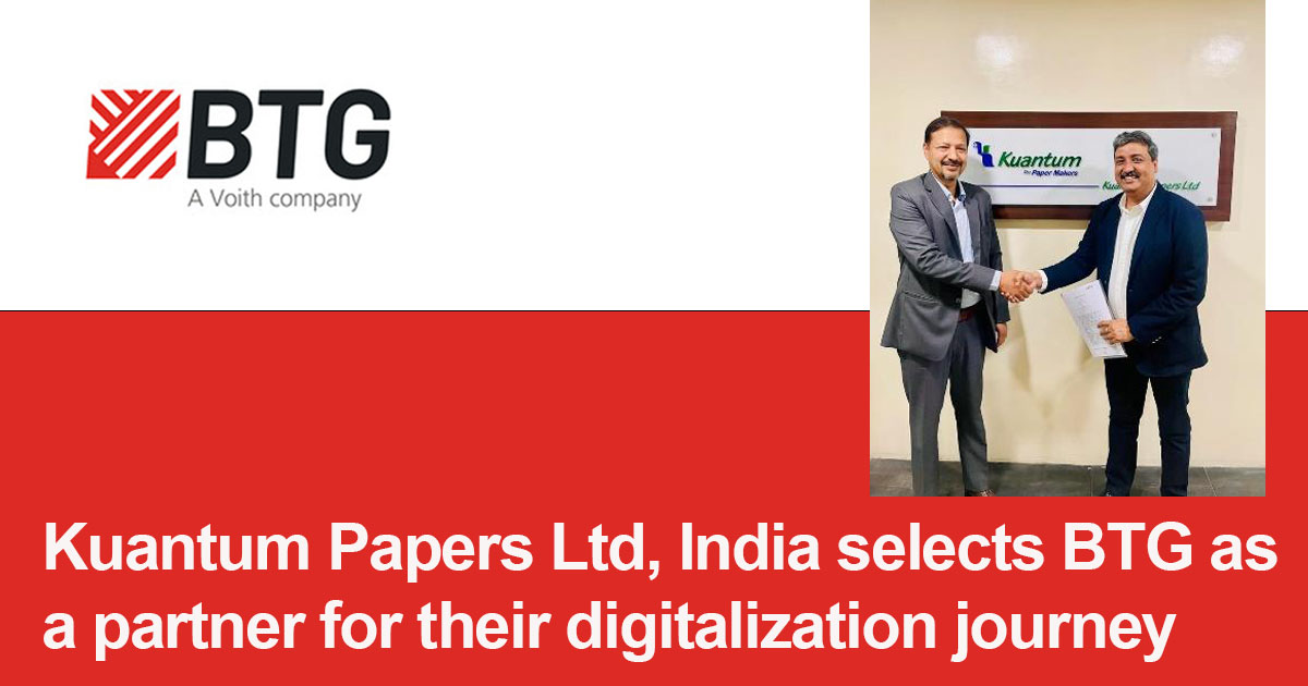 Kuantum Papers Ltd, India selects BTG as a partner for their ...