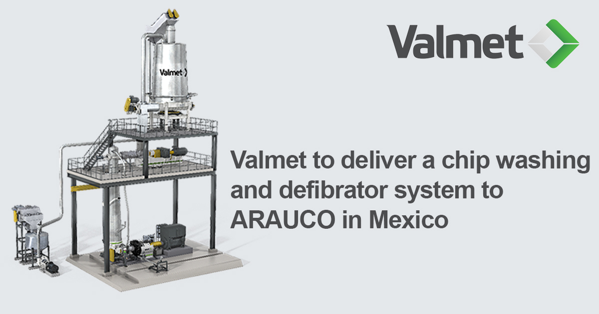 Valmet to deliver a chip washing and defibrator system to ARAUCO