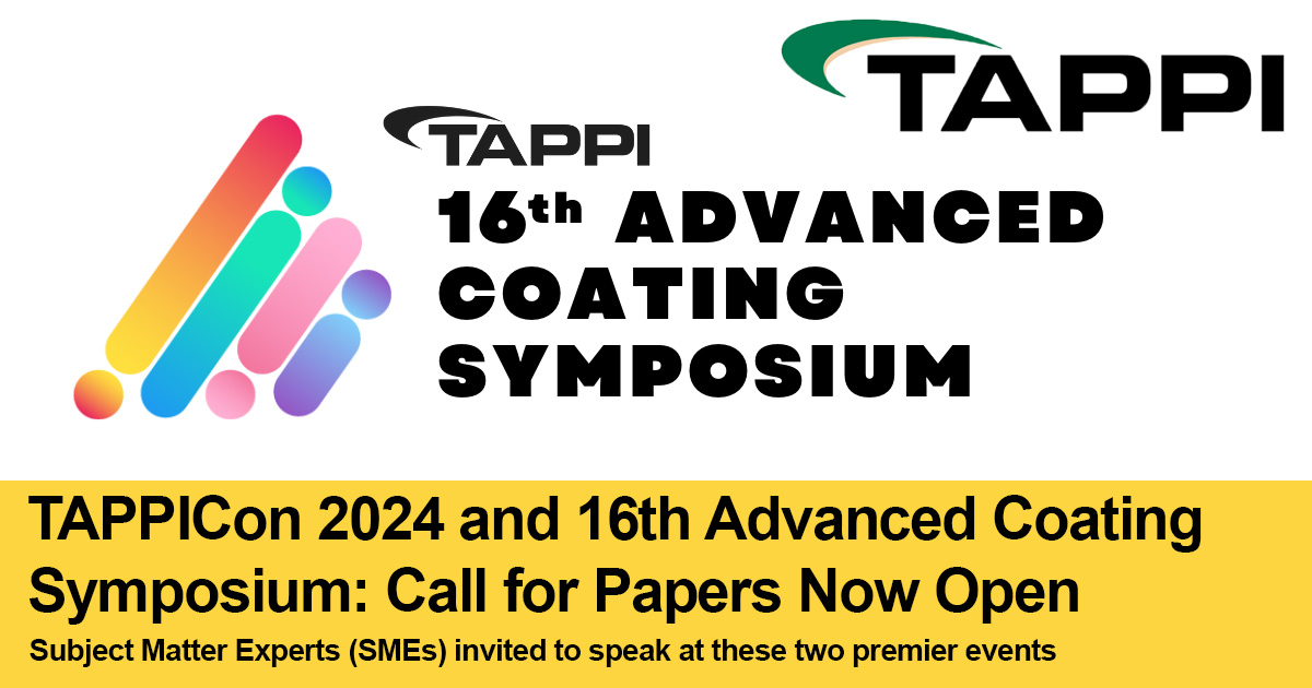 TAPPICon 2024 and 16th Advanced Coating Symposium Call for Papers Now Open